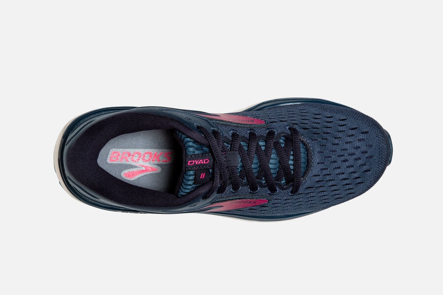 Brooks Dyad 11 Road Running Shoes - Womens - Navy/Pink - FD0234179